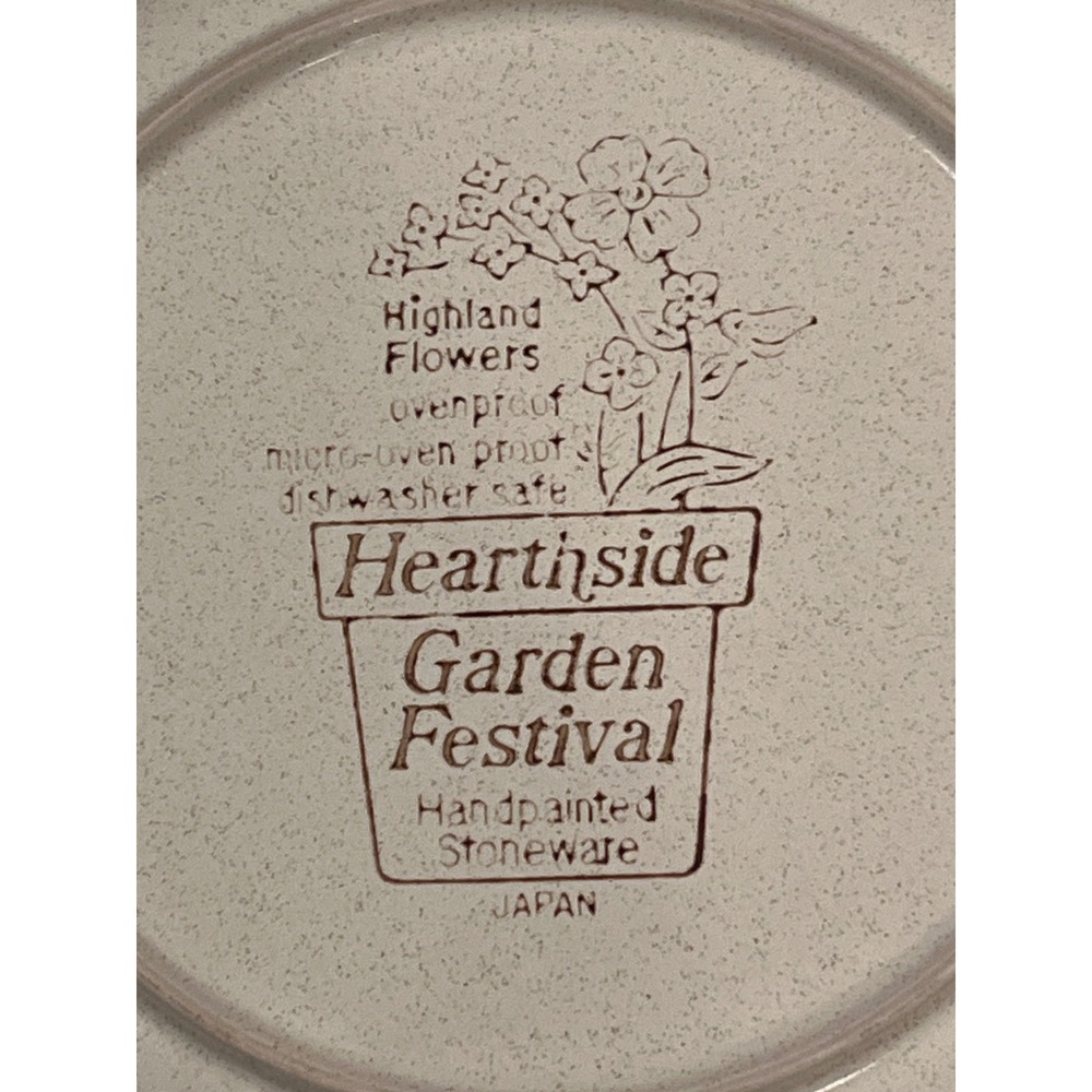 Hearthside Garden Festival Highland Flowers Stoneware Dinner Plate Japan 10.5" - Picture 3 of 4